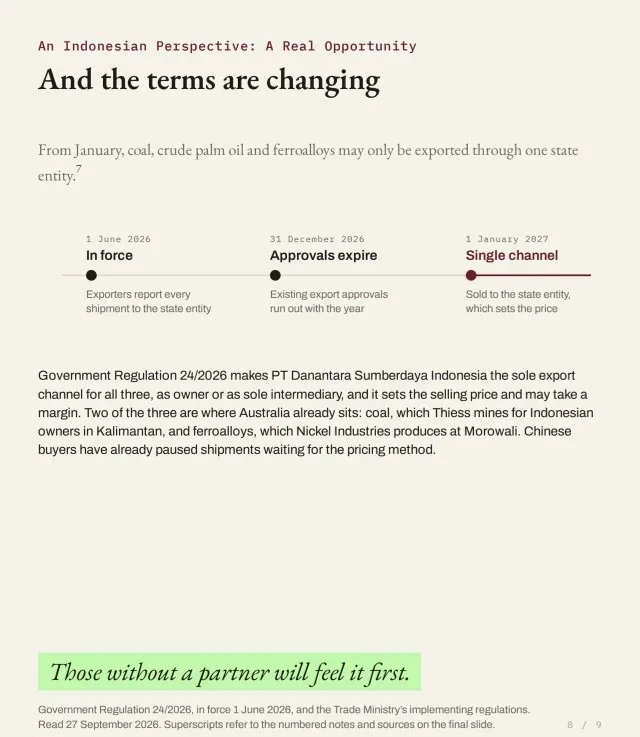And the terms are changing